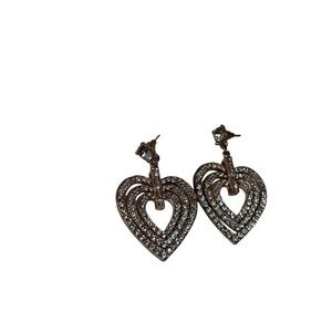 Heart Earrings Dangle For Sale Rose Gold